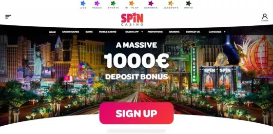 Official website of the Spin Casino