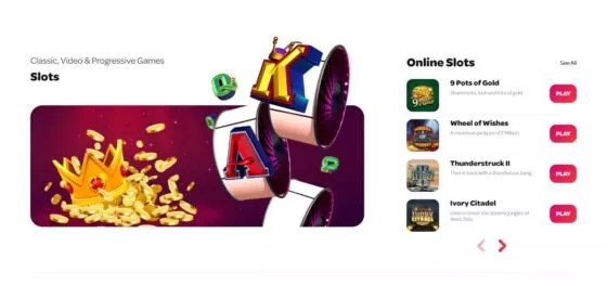 Spin Casino slot machines