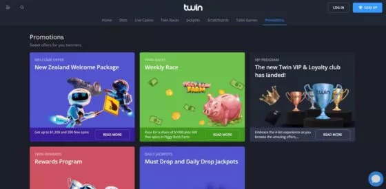 Bonuses Twin Casino