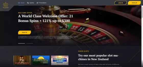 Official website of the 21 Casino