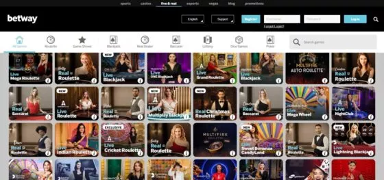 Betway Casino live