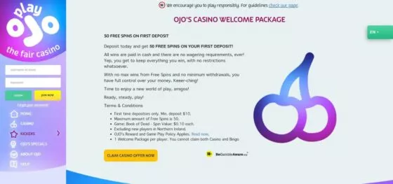 Bonuses Play Ojo Casino