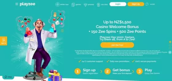 Official website of the Playzee Casino