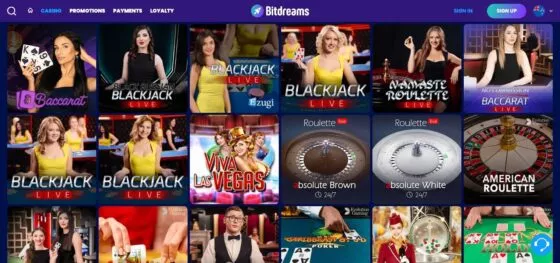 BitDreams Casino live