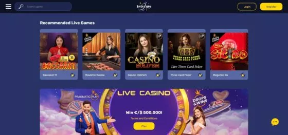 Galaxyno Casino live