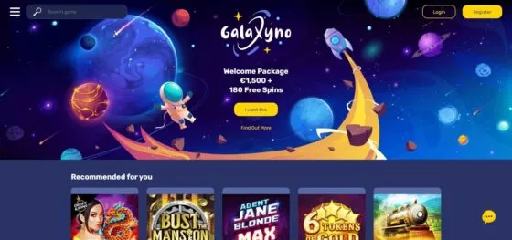 Official website of the Galaxyno Casino