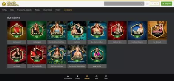 Grand mondial Casino live