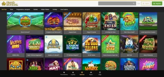 Grand mondial Casino slot machines