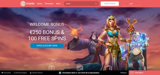 Official website of the Stakes Casino