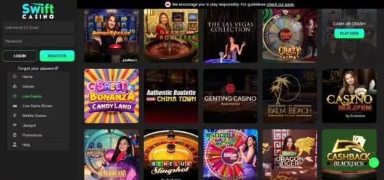 Swift Casino live