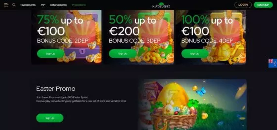 Bonuses Katsubet Casino
