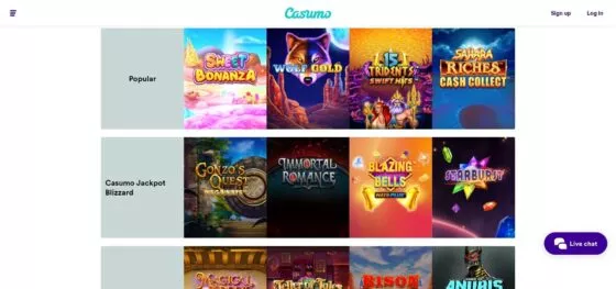 Casumo Casino slot machines