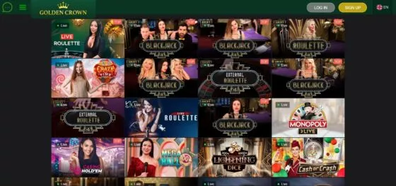 Golden Crown Casino live