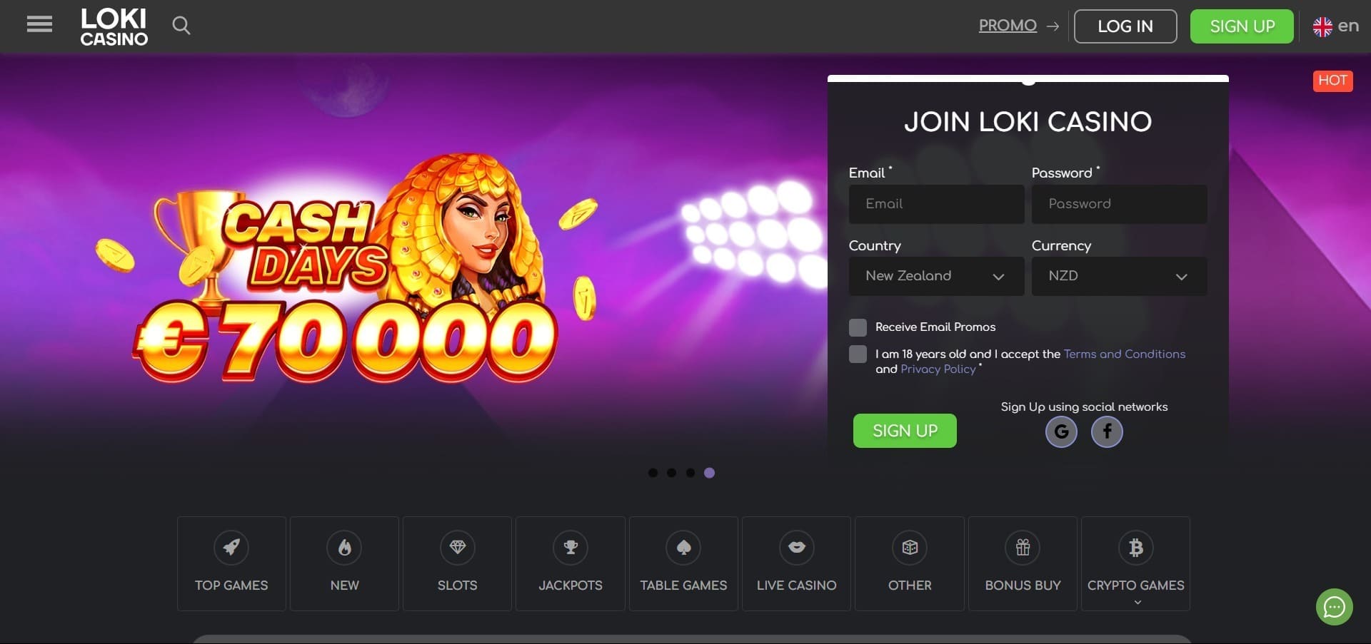 Loki Casino NZ - online games and slot machines, payment options and ...