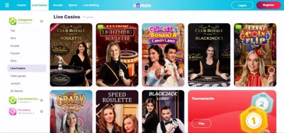 Nomini Casino live