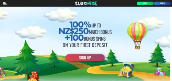 Official website of the Slotnite Casino