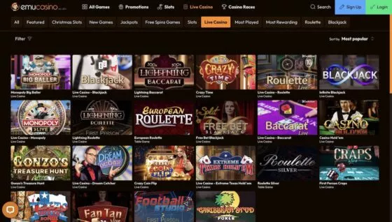Emu Casino live