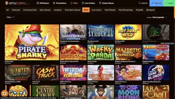 Emu Casino slot machines