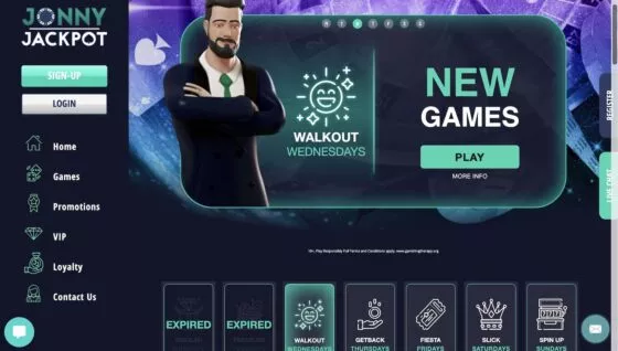 Bonuses Jonny Jackpot Casino