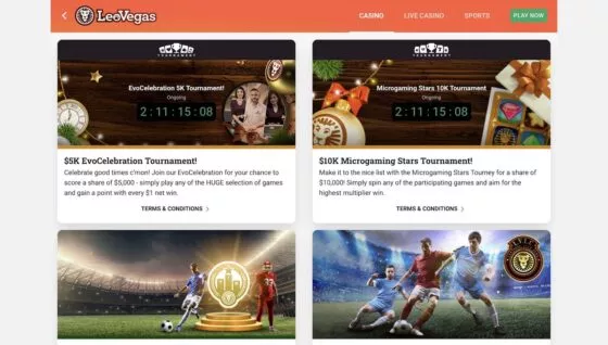 Bonuses Leovegas Casino