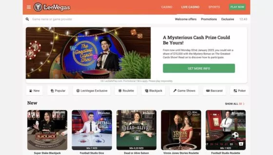 Leovegas Casino live