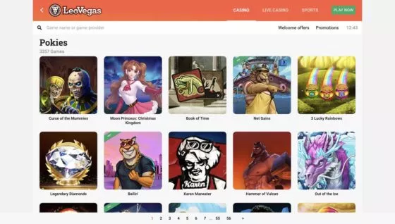 Leovegas Casino slot machines