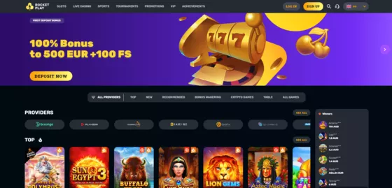 Official website of the RocketPlay Casino