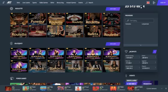 Jet Casino Live
