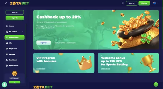 zotabet casino bonuses