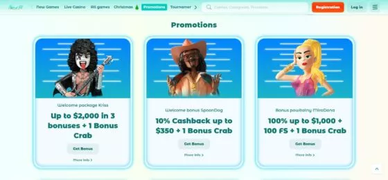 Bonuses Neon54 Casino