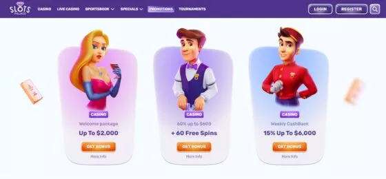 Bonuses SlotsPalace Casino