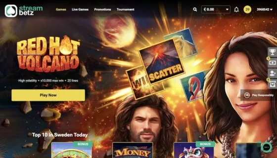 Streambetz Casino official website