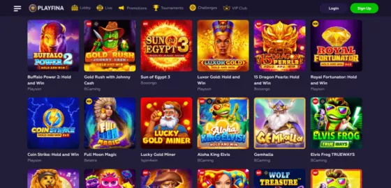 Playfina Casino slot machines