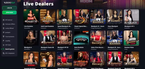 LuckyElf Casino live