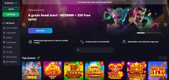 LuckyElf Casino official website