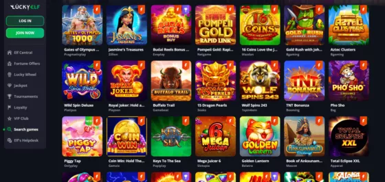 LuckyElf Casino slot machines