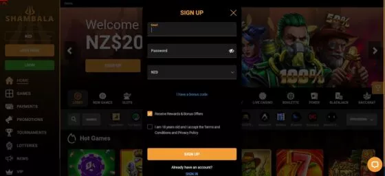 Shambala registration